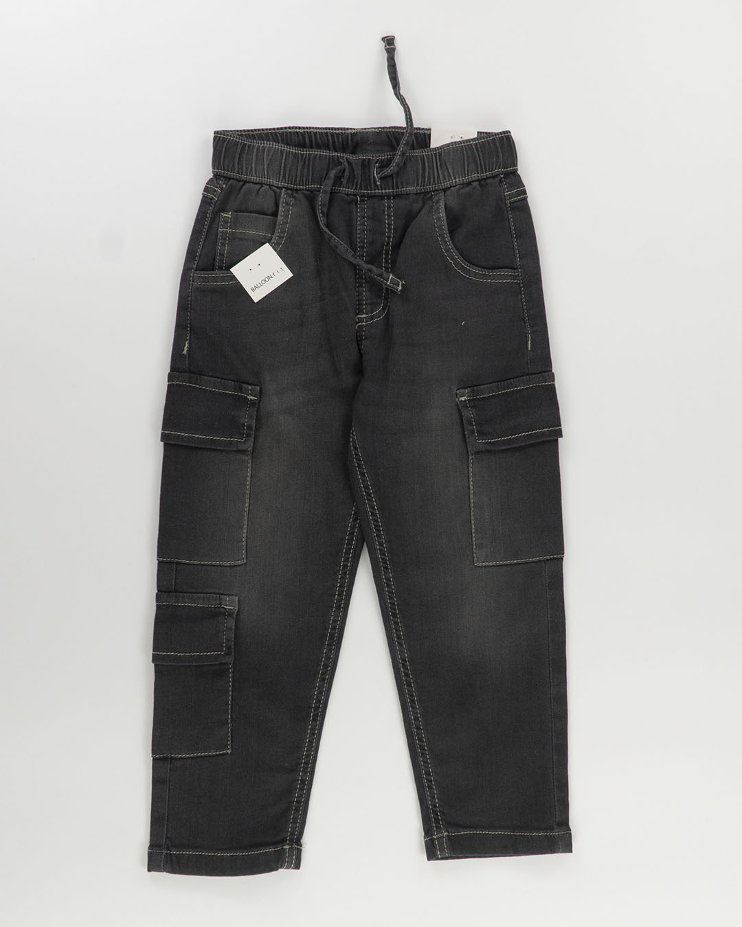 Jeans balloon fit cargo in soft denim I DO