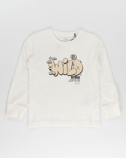 T-shirt manica lunga con scritta Wild style I DO