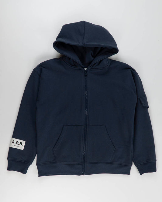 Felpa felpata con zip e cappuccio I DO