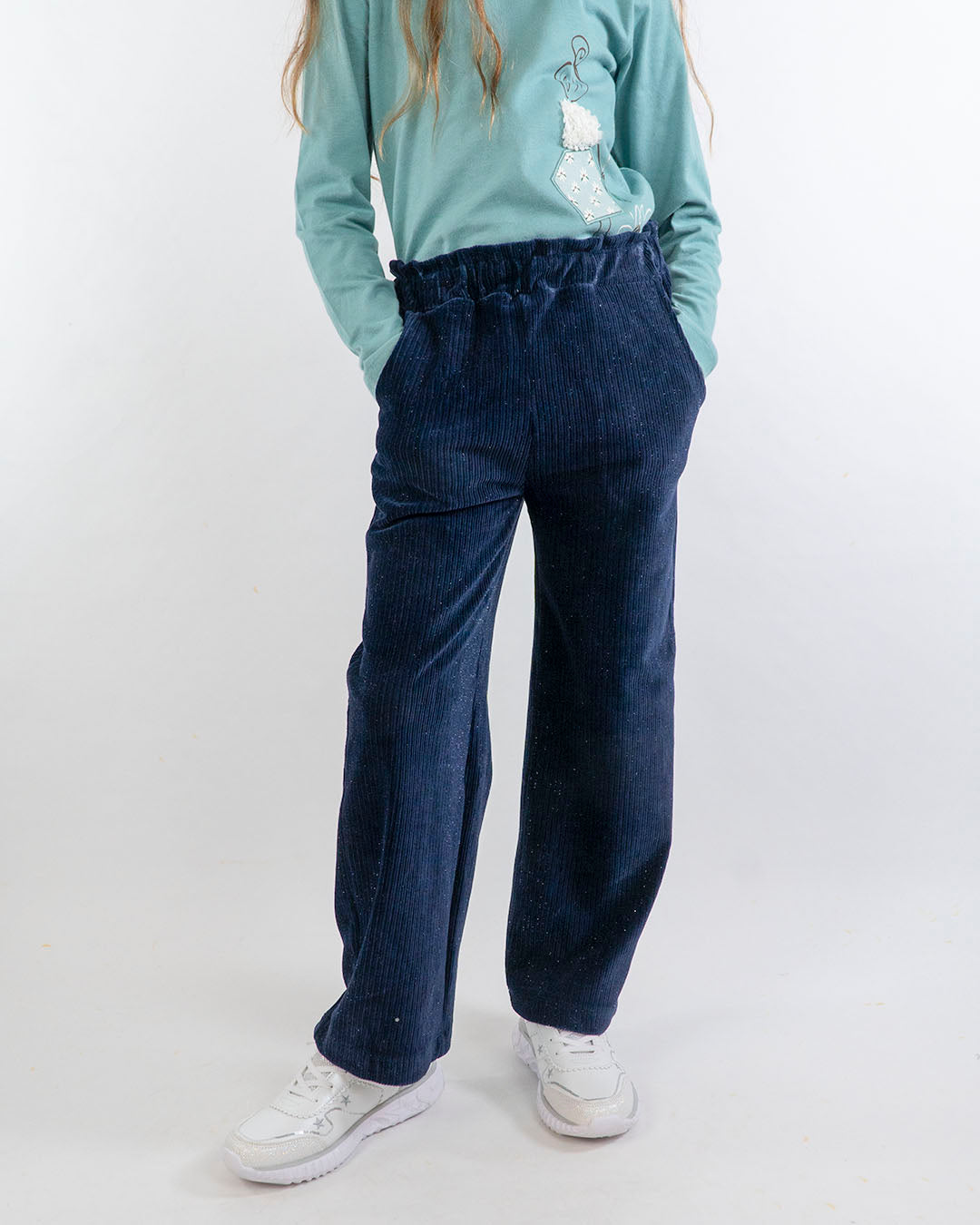 Pantaloni  in velluto rigato con lurex MAYORAL