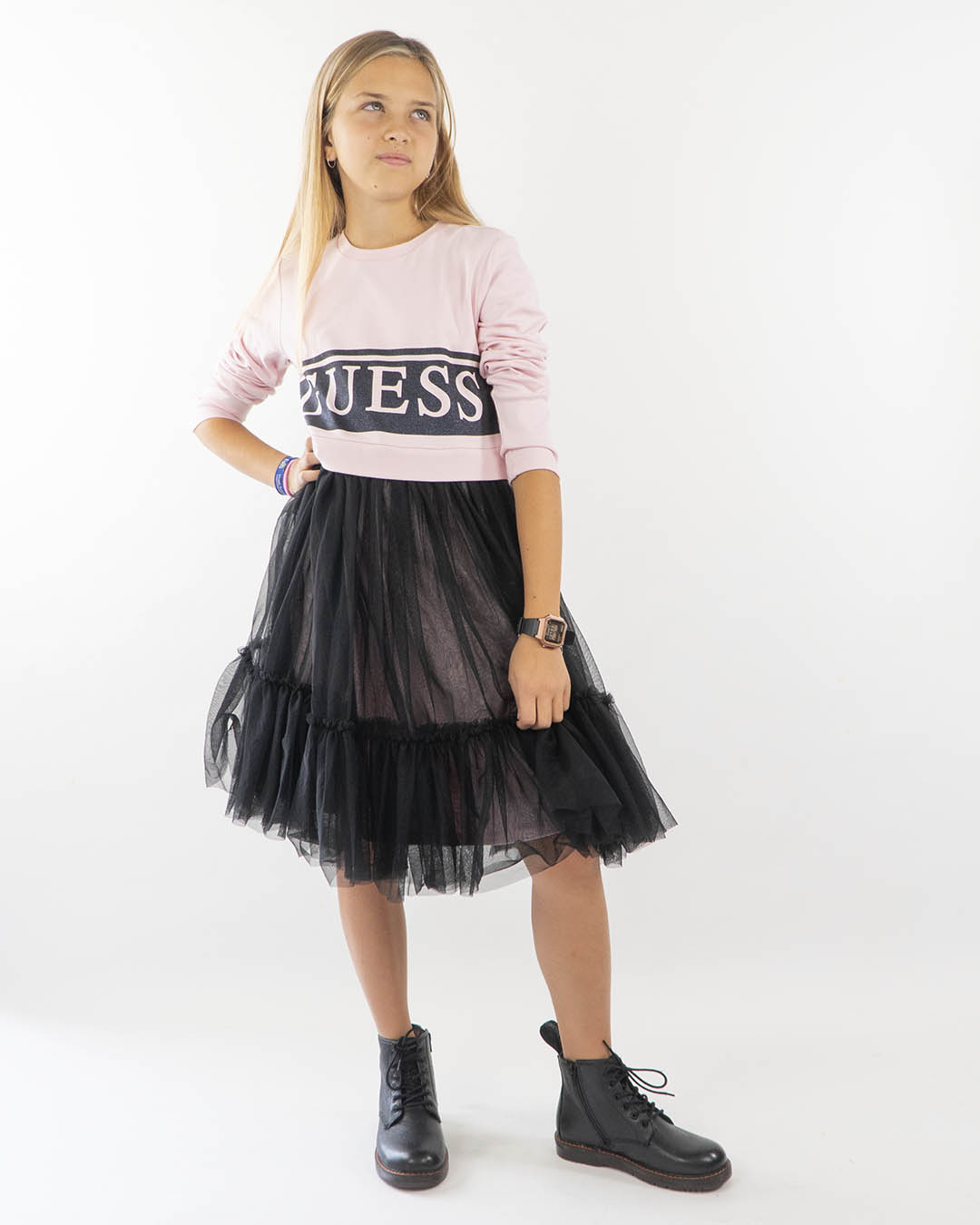 Abito con gonna in tulle