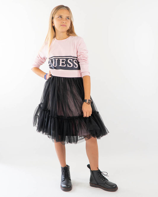 Abito con gonna in tulle