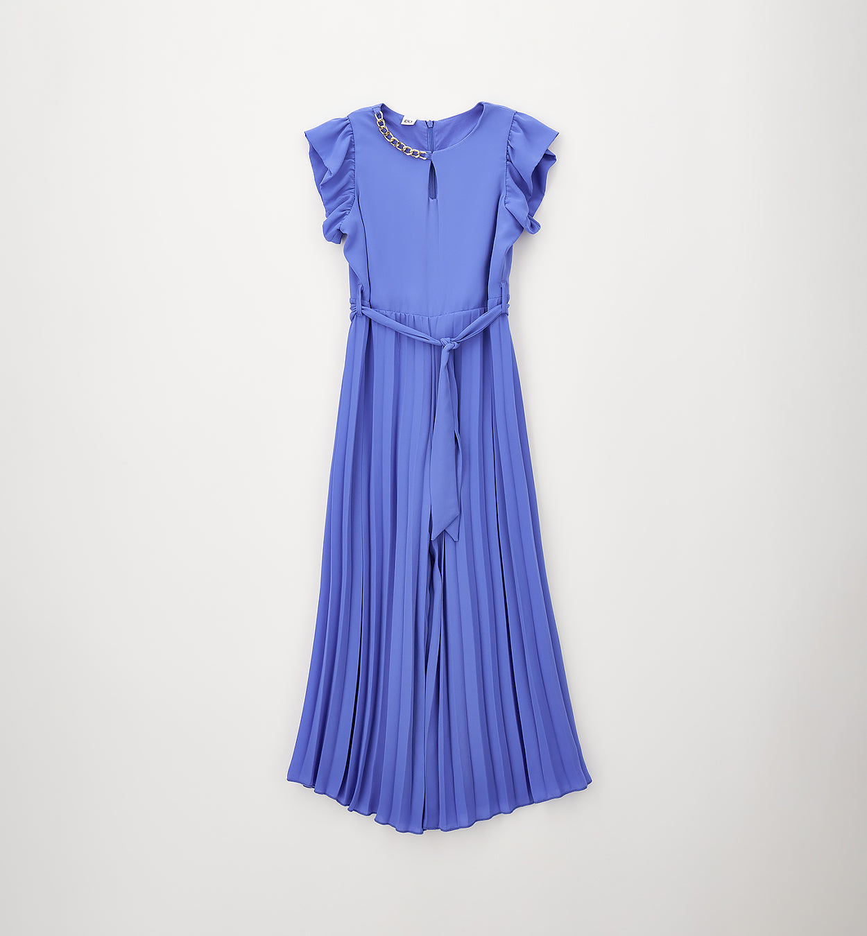 Tuta elegante plissettata con catenina dorata I DO