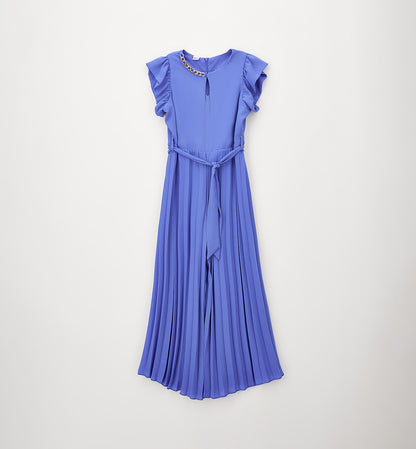 Tuta elegante plissettata con catenina dorata I DO