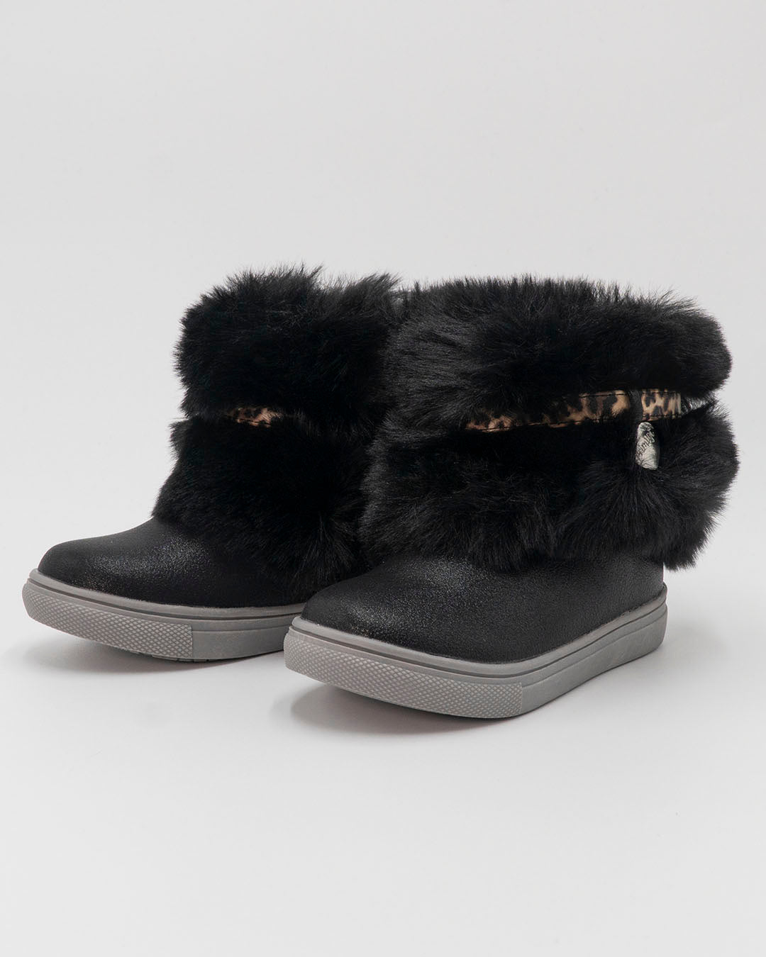 Stivaletto glitterato con fascia in pelo PRIMIGI