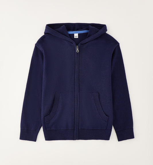 Cardigan in maglia con zip e cappuccio I DO