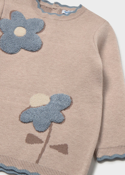 Abito in maglia con fiori art.2.942-019 MAYORAL