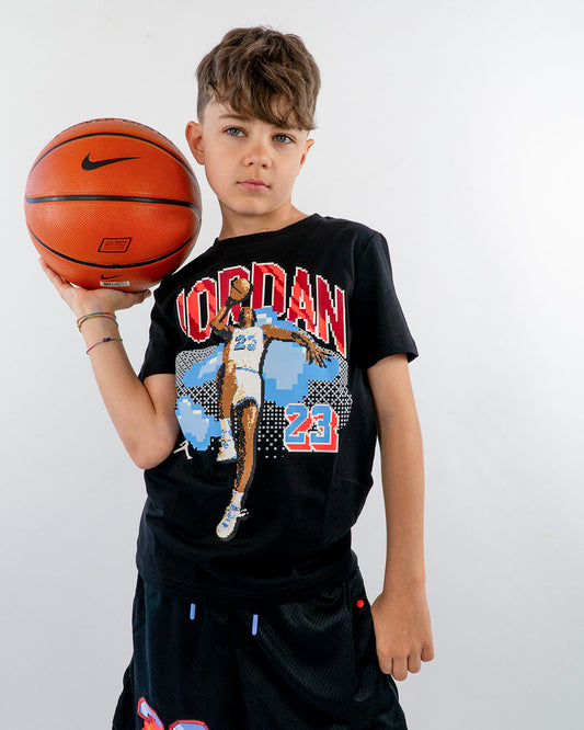 T-shirt con stampa in pixel art JORDAN