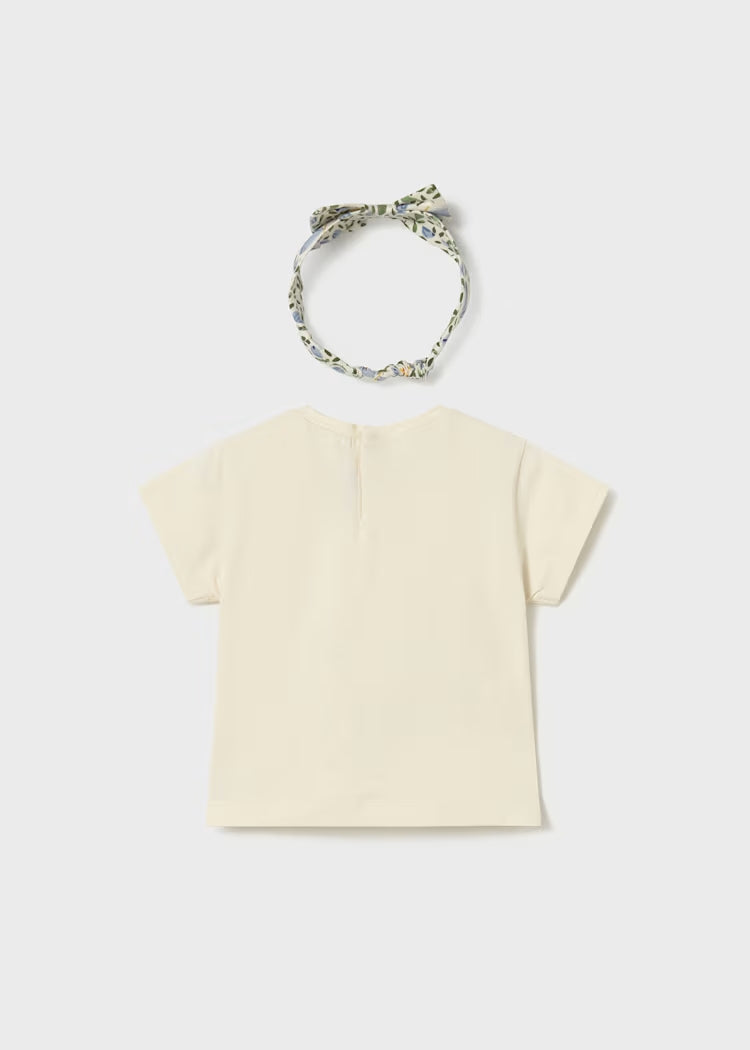 T-shirt con fascetta a fiori art.1081-11 MAYORAL