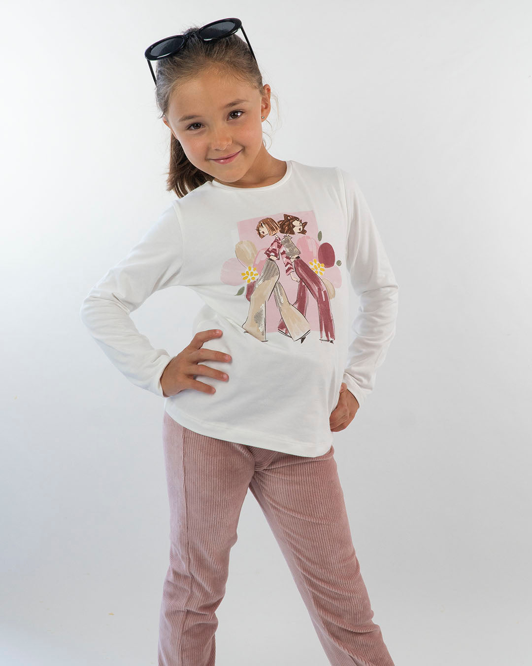 T-shirt stampata con pailettes MAYORAL