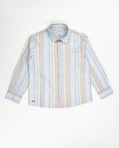 Camicia manica lunga a righe