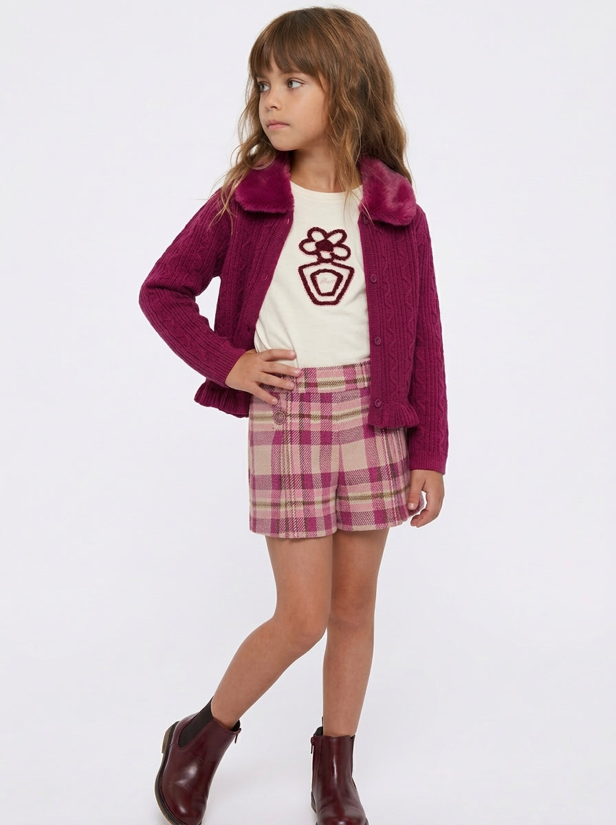 Cardigan con colletto in pelo art.4.324-47 MAYORAL