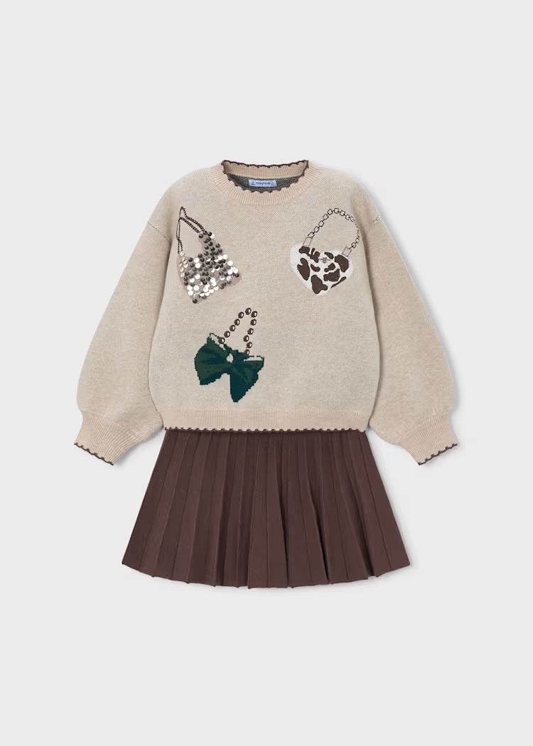 Completo con gonna in maglia art.4.933-056 MAYORAL