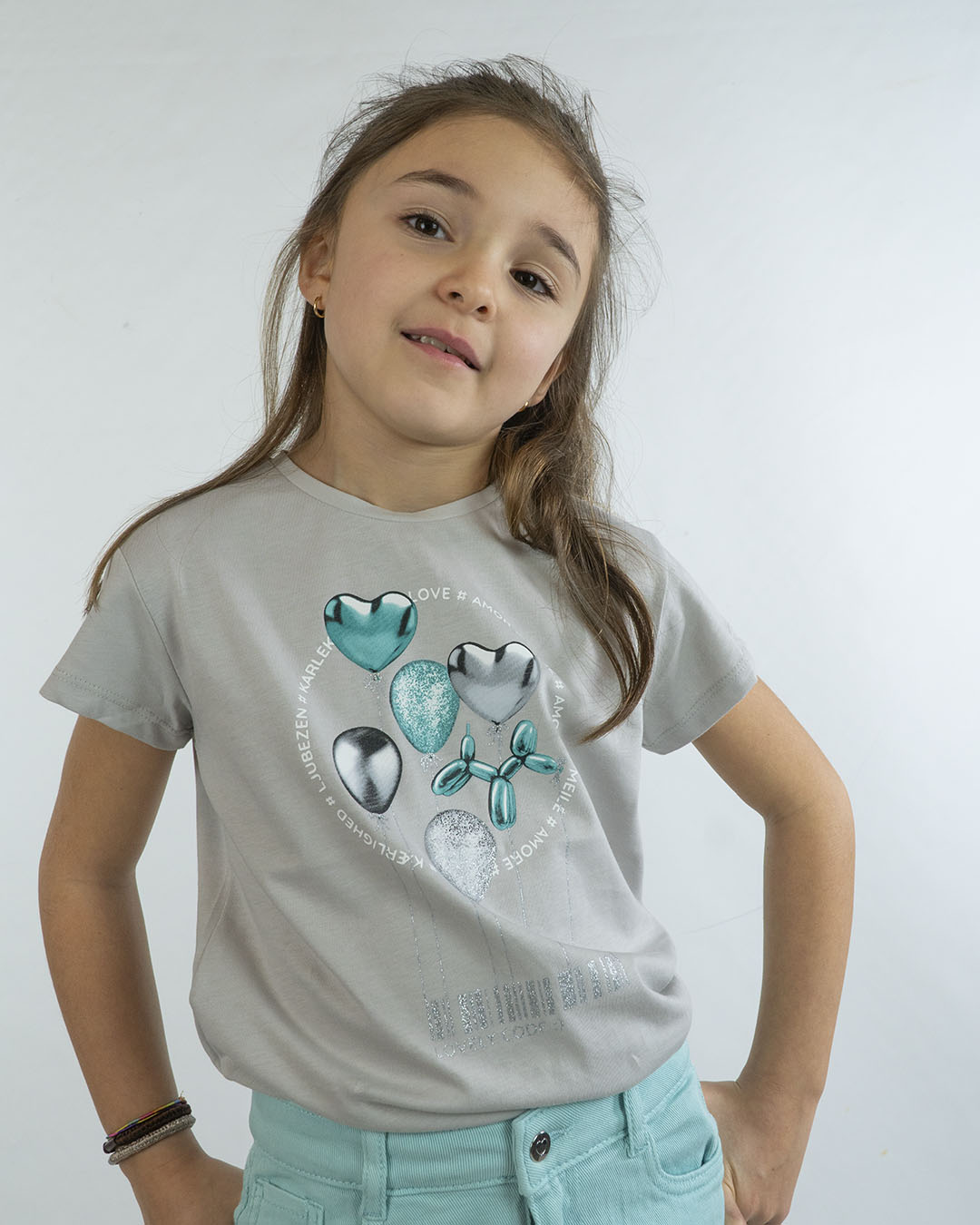 T-shirt manica corta con palloncini glitterMAYORAL