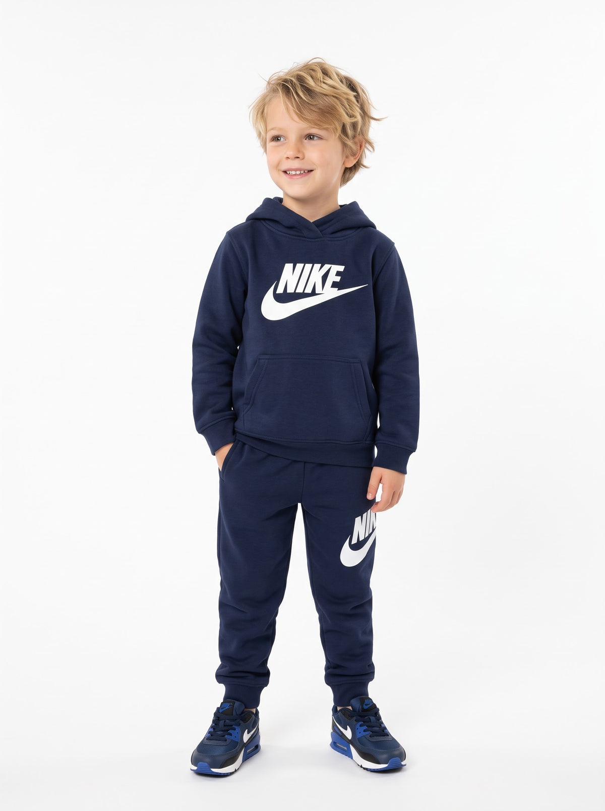 Tuta felpata scritta argento art.86L135-UT4 NIKE