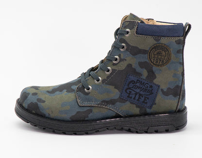 Anfibio in pelle camouflage con zip PRIMIGI