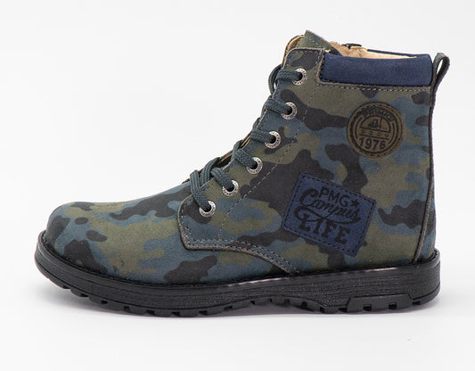 Anfibio in pelle camouflage con zip PRIMIGI