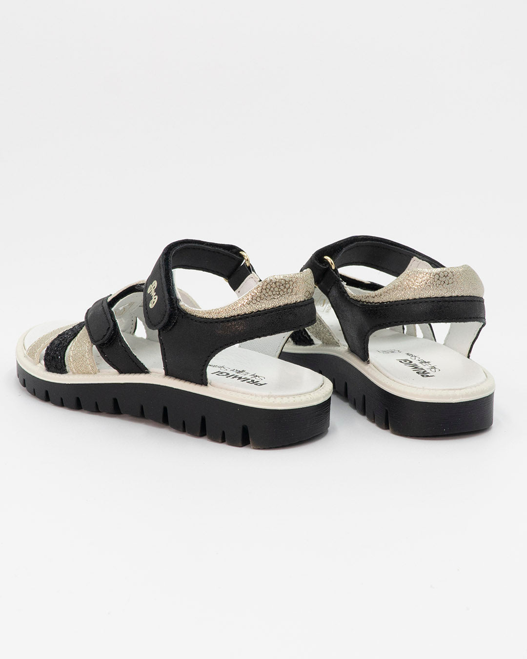 SAndalo con fasce glitterate e strappo