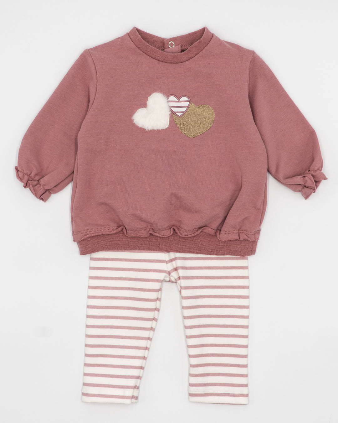 Completo 2 pz. felpato con leggings rigato MAYORAL