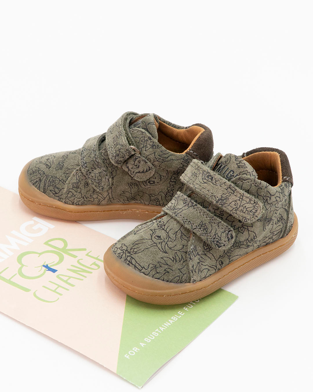 Scarpa primi passi scamosciata e stampata PRIMIGI