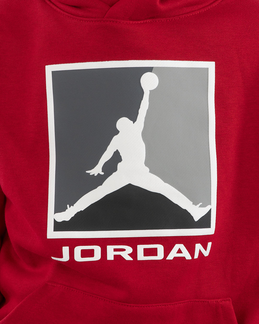 Felpa chiusa felpata con logo quadrato JORDAN