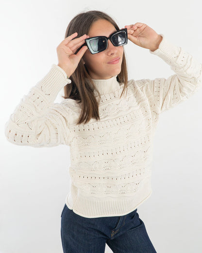 Maglione traforato con collo alto GUESS