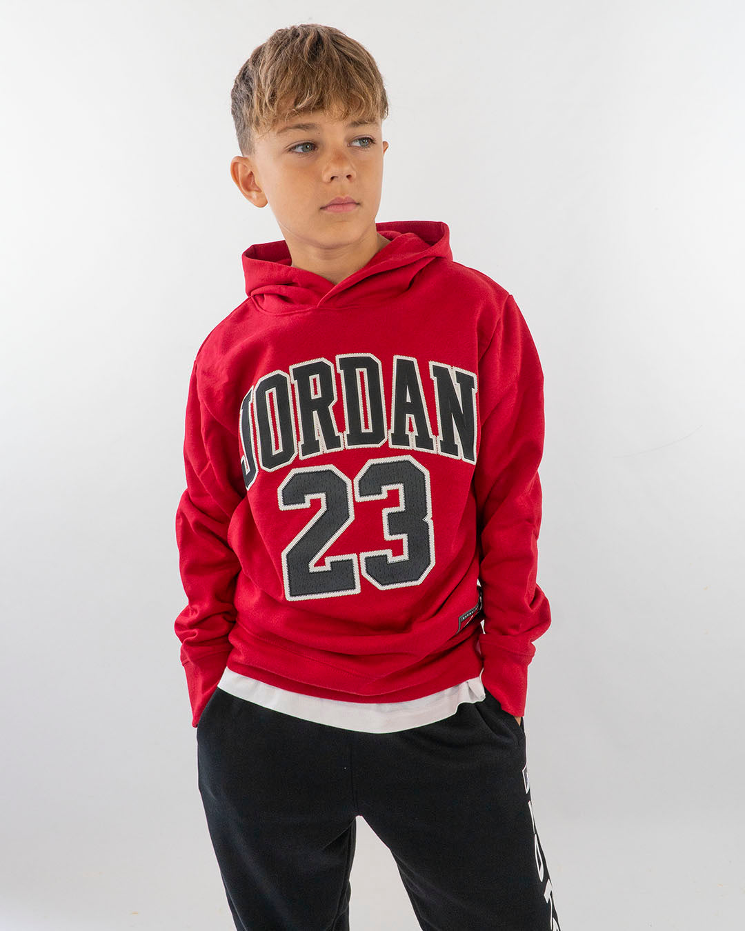 Felpa felpata con scritta gommata JORDAN