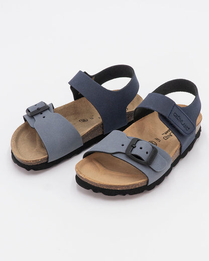 Sandalo bicolor con sottopiede in pelle GRUNLAND