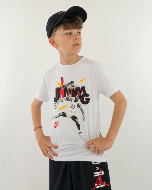 T-shirt con giocatore e fulmini JORDAN