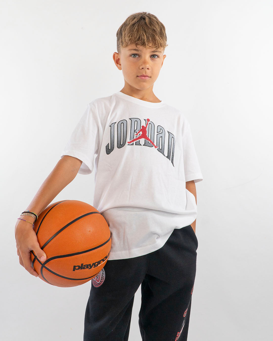 T-shirt manica corta con scritta in rilievo JORDAN