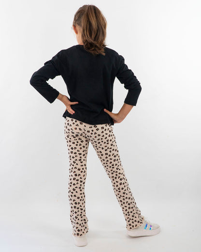 Leggings fiorato a costine con zampa MAYORAL