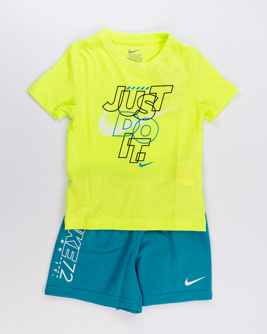 Completo 2 pz. con t-shirt fluo  NIKE