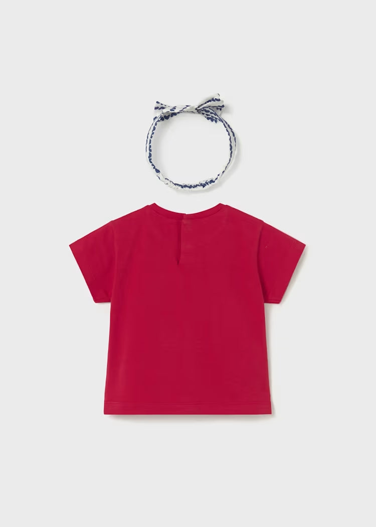 T-shirt rossa + fascetta art.1081-10 MAYORAL