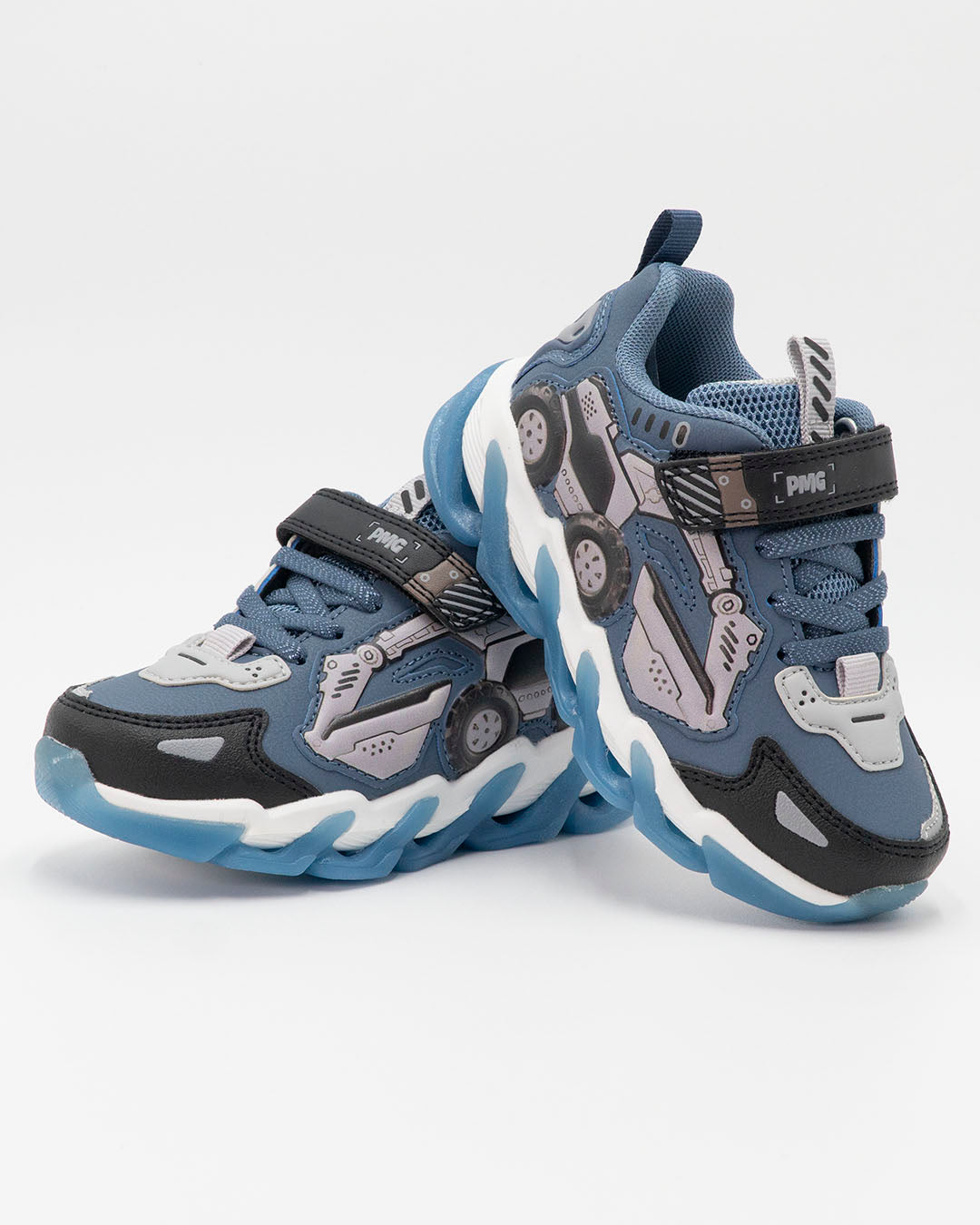 Scarpe ecopelle con luci e ruspa PRIMIGI