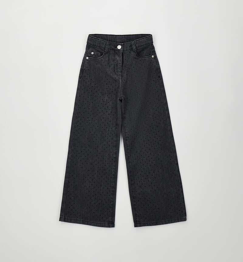 Jeans larghi con strass art.0.H450-7996 SARABANDA