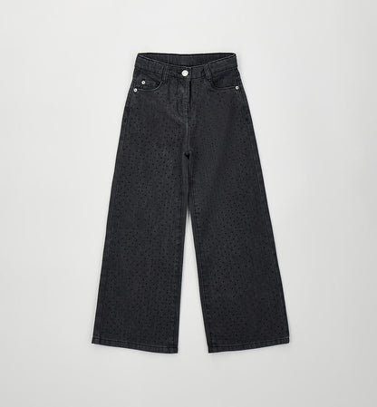 Jeans larghi con strass art.0.H450-7996 SARABANDA