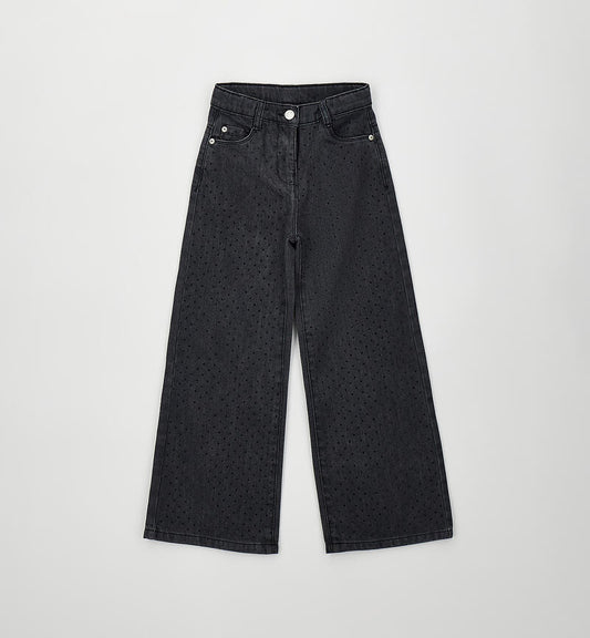 Jeans larghi con strass art.0.H450-7996 SARABANDA