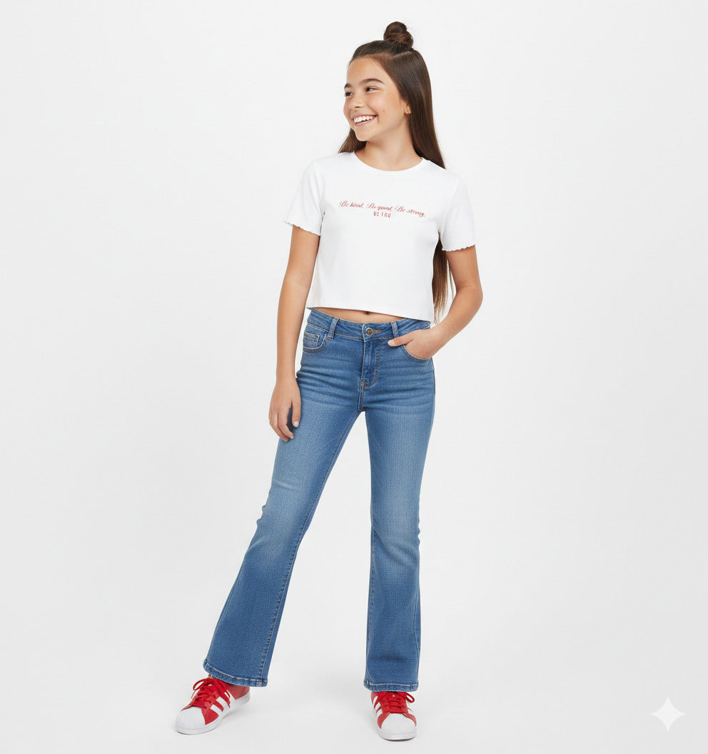 Jeans a zampa sfrangiato art.4G727-7300 I DO