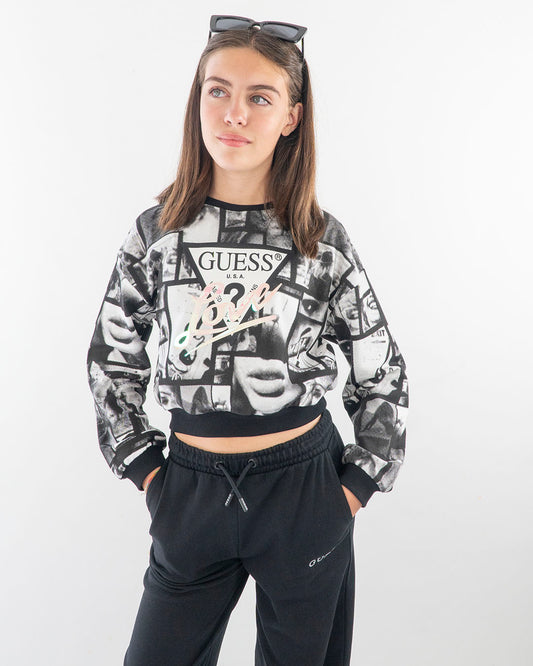 Felpa corta peso medio multistampa GUESS