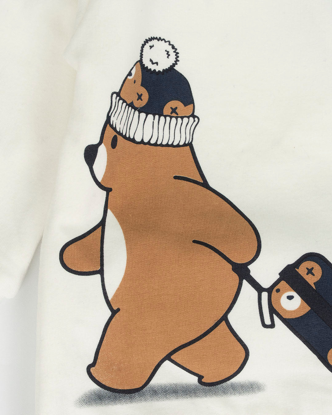 Completo 2 pz. felpato con orso in viaggio EMC