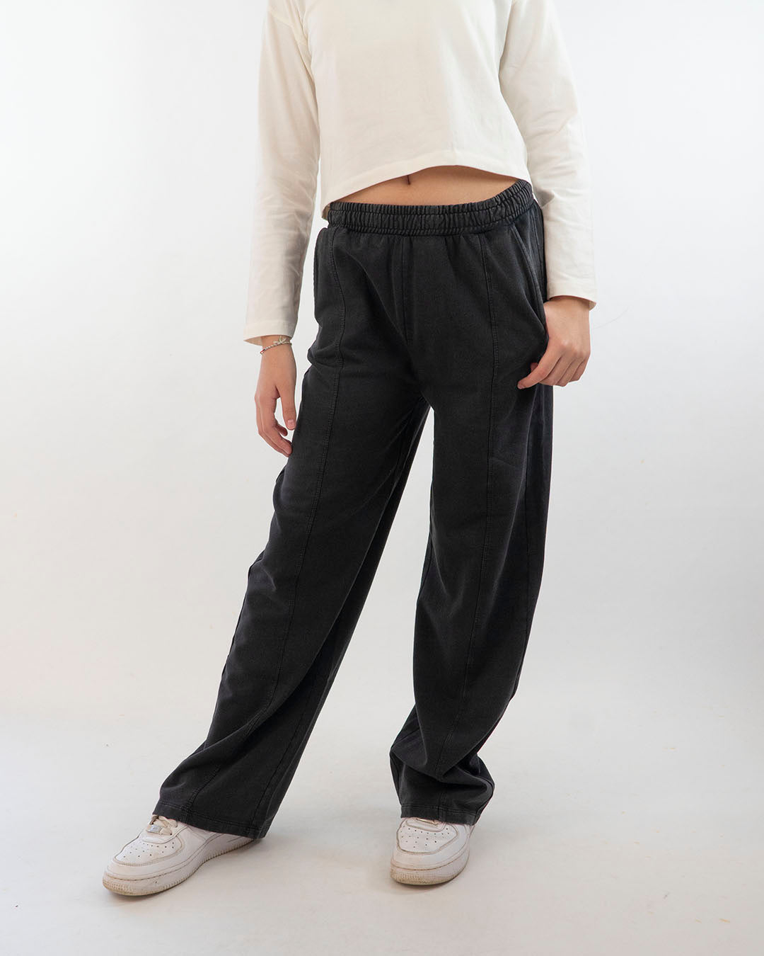 Pantaloni felpati a gamba larga I DO