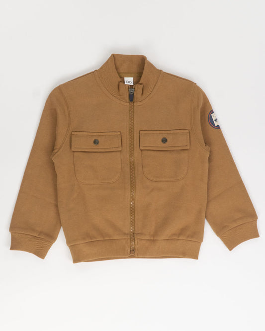 Felpa con zip e tasche felpata I DO