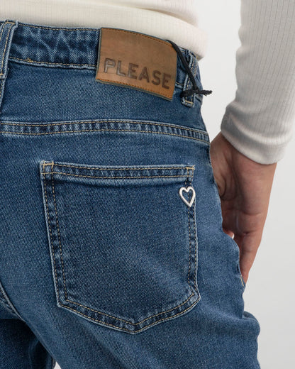 Jeans con risvolto Please