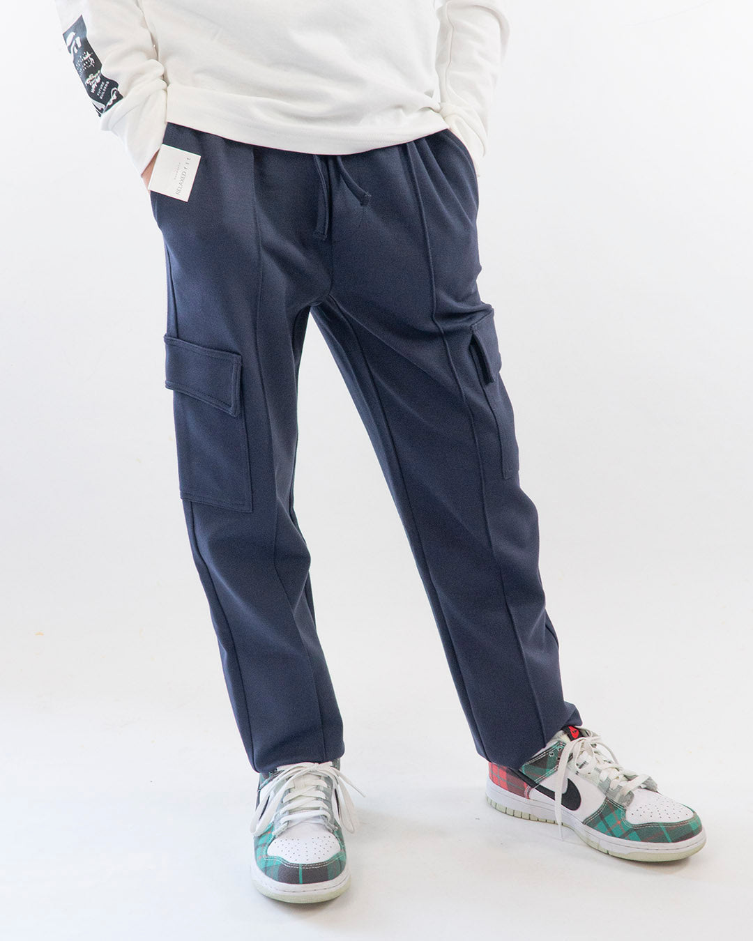 Pantaloni cargo a peso medio con nervatura I DO