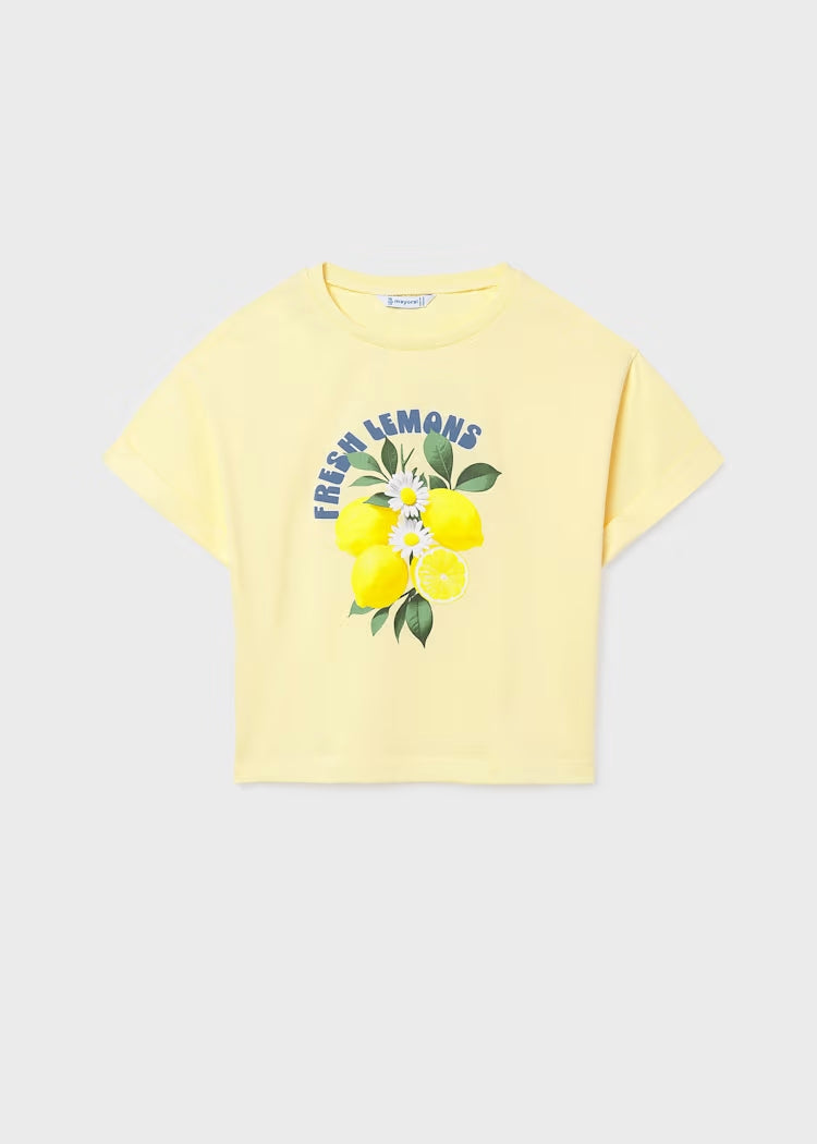T-shirt in cotone con limoni art.6009-93 MAYORAL
