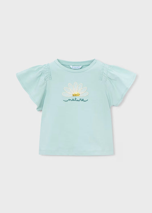 T-shirt con fiore in tulle art.3004-62 MAYORAL