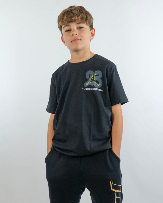 T-shirt con stampa dorata sulla schiena JORDAN