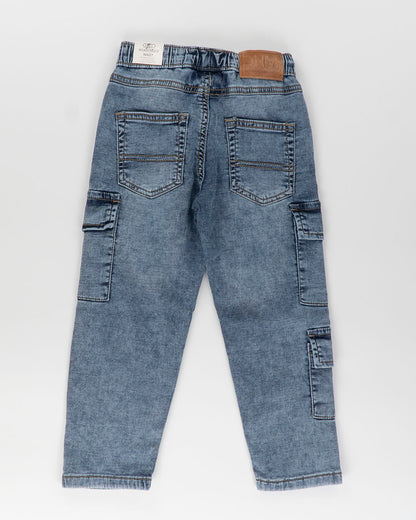 Jeans balloon fit cargo in soft denim I DO