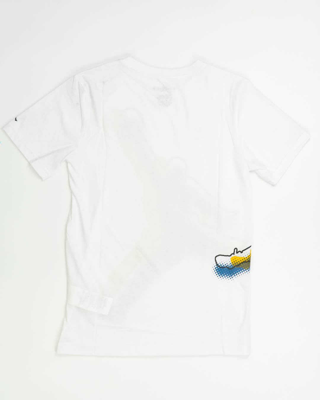 T-shirt con stampa puntinata bluette/gialla
