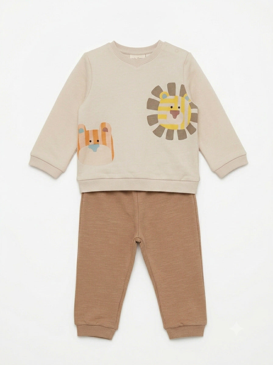 Completo 2 pz. in cotone con animaletti MAYORAL